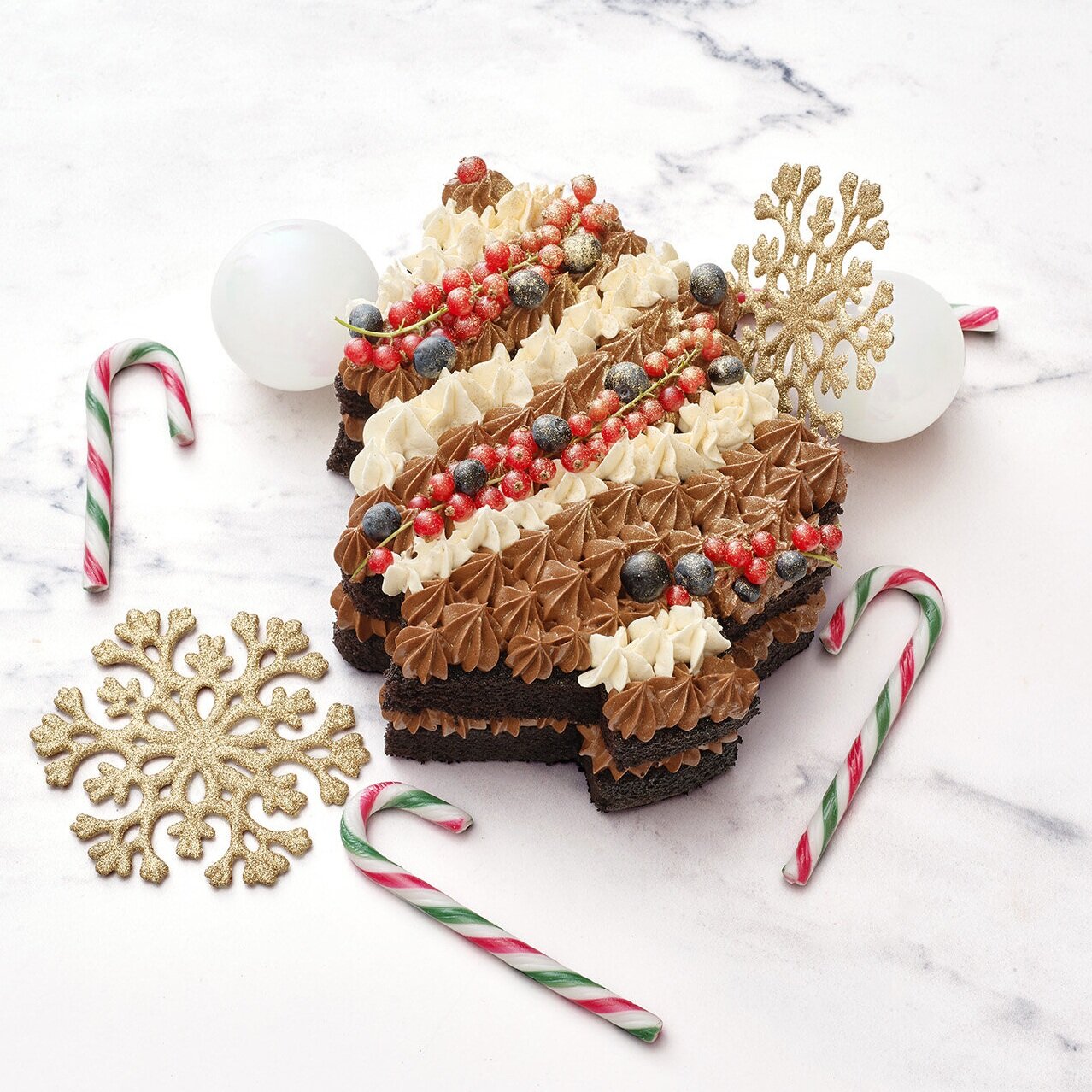 Buche Chocolat Gateau de Noël Christmas tree Love and Cakes Paris