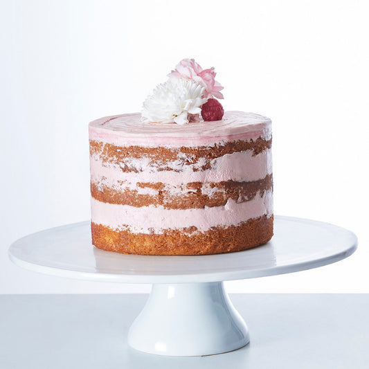 Gateau d'anniversaire framboise nude Love and Cakes Paris