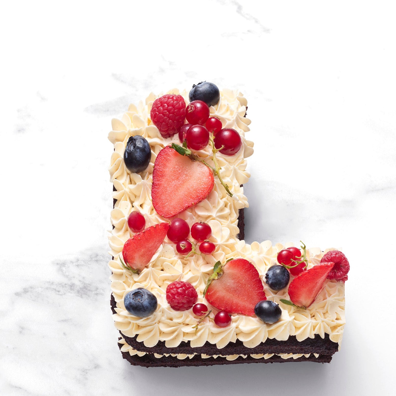 Letter Cake Lettre L Vanille Chocolat Paris