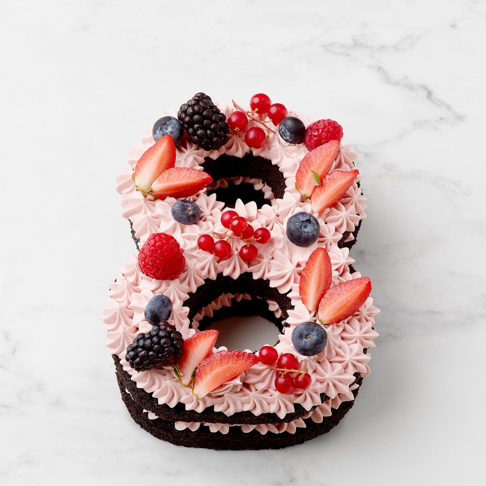 Number Cake Gateau chiffre 8 framboise chocolat Love and Cakes Paris